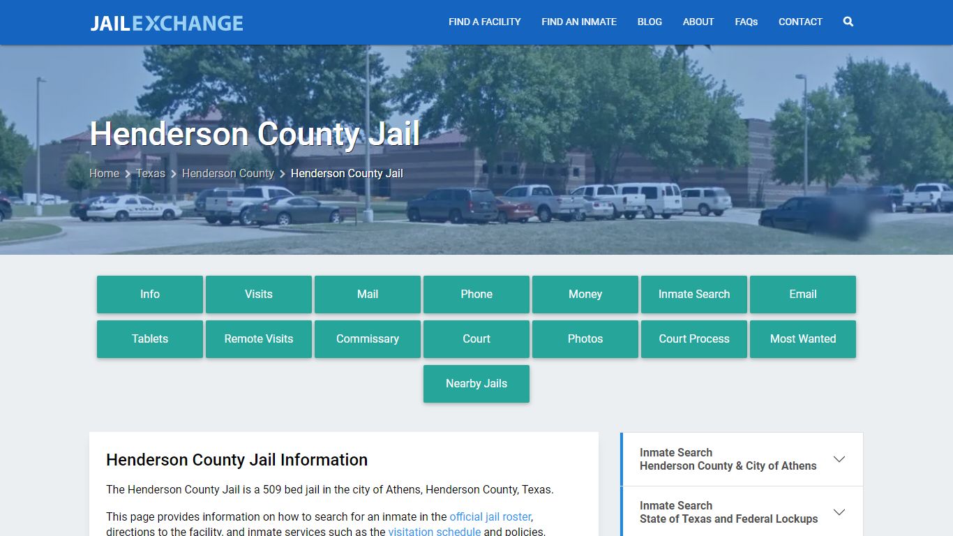 Henderson County Jail, TX Inmate Search, Information